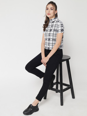 KOTTY Casual Checkered Women Multicolor Top