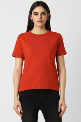 VAN HEUSEN Casual Solid Women Red Top