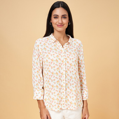 Honey By Pantaloons Casual Printed Women White Top