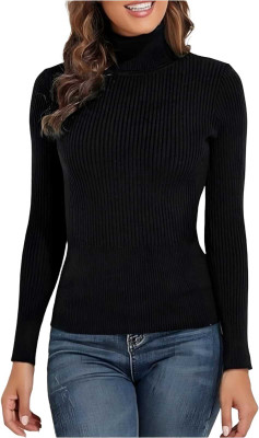 JMB Casual Solid Women Black Top