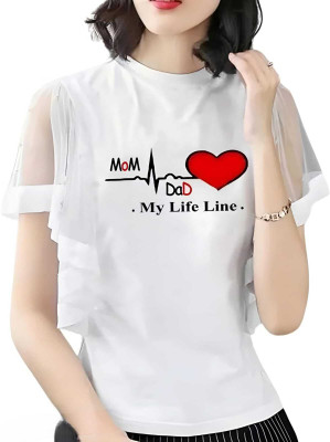 GP GARMENTS Casual Printed Women White Top