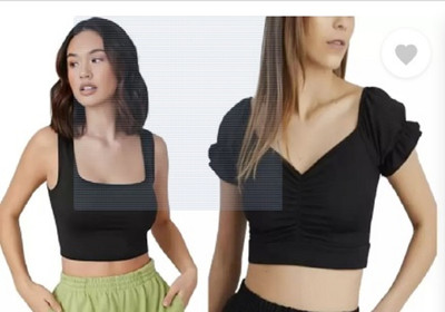 A & K collections Casual Solid Women Black, White Top