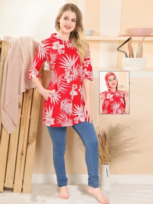 Color Magic Casual Printed Women Red, White Top