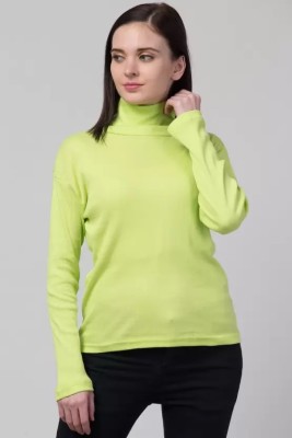 Fashion Passion India Casual Solid Women Green Top