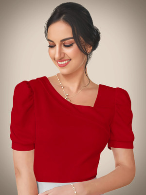 Kashonaa Casual Solid Women Red Top
