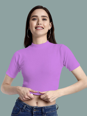 NAVYANKAA Casual Solid Women Light Blue Top