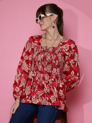 Sheetal Associates Casual Printed Women Red Top