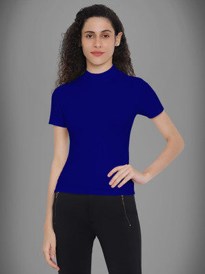 Maheshvi Casual Solid Women Blue Top