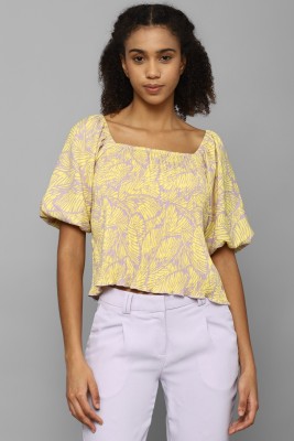 Allen Solly Casual Printed Women Yellow Top