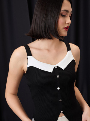 Globus Casual Solid Women Black Top