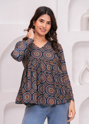 NG NIROMIKA Casual Printed Women Multicolor Top