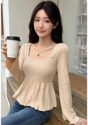 ICEVILA Casual Solid Women Beige Top