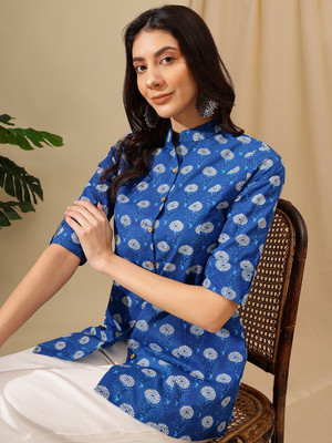 HERE&NOW Party Printed Women Blue Top