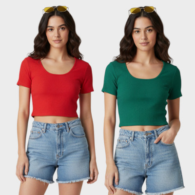 WEARUX Formal Self Design Women Multicolor Top