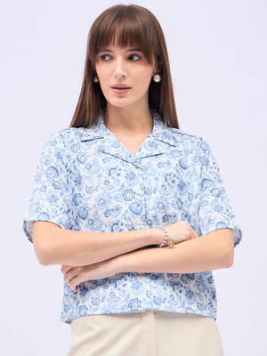 Dressberry Casual Printed Women Blue Top