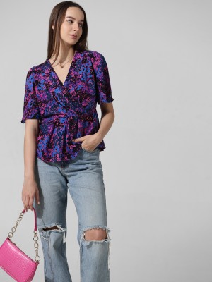 ONLY Casual Printed Women Purple Top