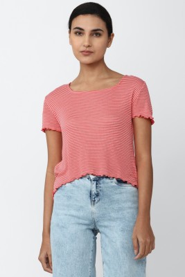 VAN HEUSEN Casual Striped Women Pink Top