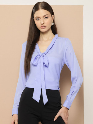 her by invictus Casual Solid Women Blue Top