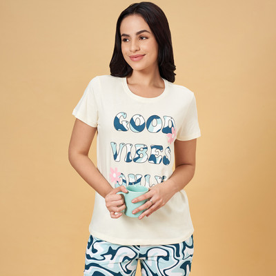 Dreamz by Pantaloons Casual Printed Women White Top