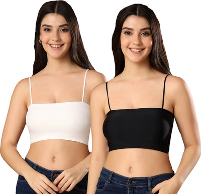 Paavki Casual Solid Women White, Black Top