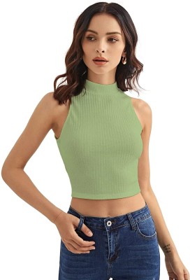 Shasmi Casual Self Design Women Green Top