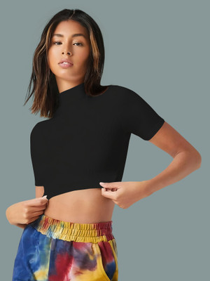 NAVYANKAA Casual Self Design Women Black Top