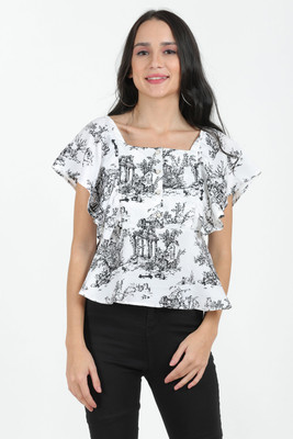 OTTAVIA Party Printed Women White Top