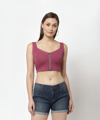 POPWINGS Casual Self Design Women Pink Top