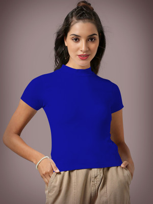 NAVYANKAA Casual Self Design Women Blue Top