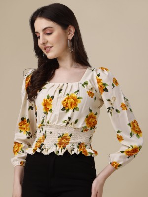 Sheetal Associates Casual Printed Women Yellow Top