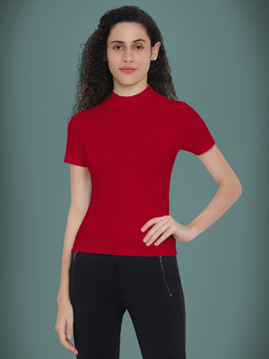 Kashonaa Casual Solid Women Red Top