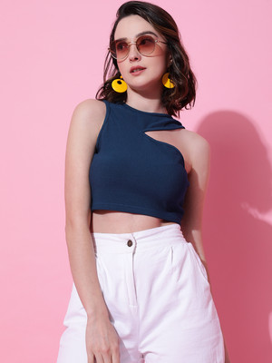 KOTTY Casual Solid Women Green Top
