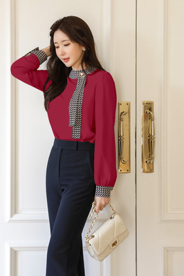 GG Style Casual Printed Women Red Top