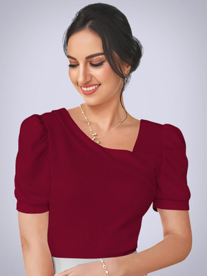 Kashonaa Casual Solid Women Maroon Top