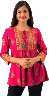 mahadevara creation Casual Printed Women Multicolor Top