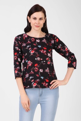 KASHIAN Casual Printed Women Black Top