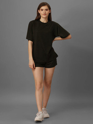 SXV STYLE Solid Women Green Basic Shorts