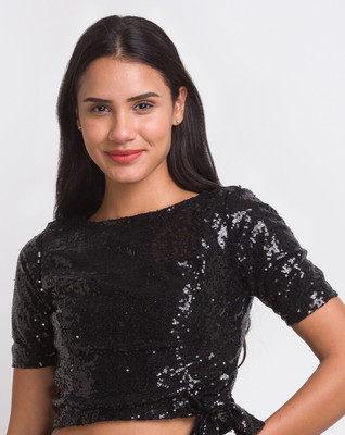 Globus Party Embellished Women Black Top