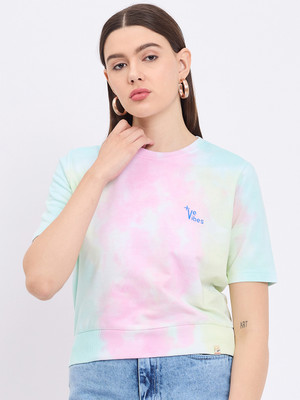 DUKE Casual Tie & Dye Women Multicolor Top