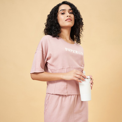 Ajile By Pantaloons Casual Solid Women Orange Top