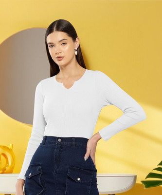 Maheshvi Casual Solid Women White Top