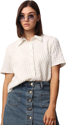 Zilcon Women Self Design Party Multicolor Shirt