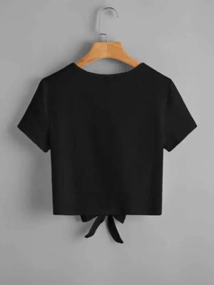 Dolphins Formal Solid Women Black Top