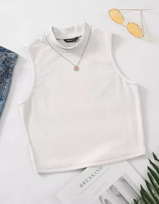 VABRU Party Self Design Women Light Blue Top