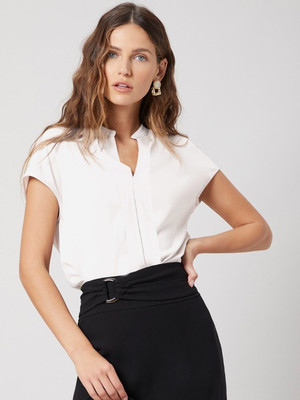 METRONAUT Casual Solid Women White Top