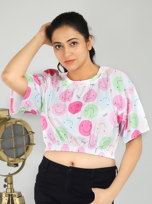 PERFECTPIVOT Casual Printed Women Pink Top