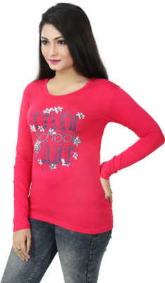 SOUNIK FASHION SDS Casual Printed Women Pink Top