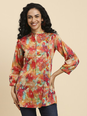 RIEKA Casual Printed Women Multicolor Top