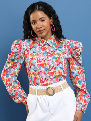 Tokyo Talkies Casual Printed Women Multicolor Top