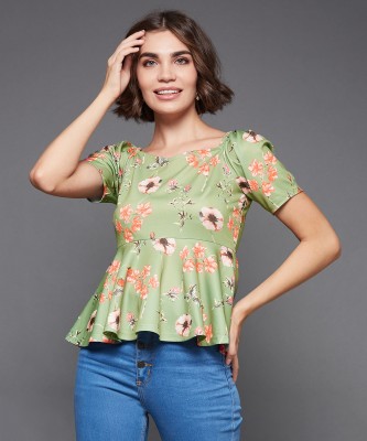 Miss Chase Casual Printed Women Multicolor Top